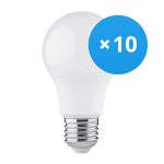 Mehrfachpackung 10x LED Glühbirne E27 Birne Matt 4.9W 470lm - 830  | Ersatz für 40W