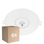 Mehrfachpackung 6x Noxion LED Emergency Spot Weiß 3W 240lm - 850K Kaltweiß | 3 Stunden Notlicht - Autotest - 140mm