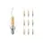 Mehrfachpackung 10x Noxion Lucent LED E14 Gebogen-tip Kerze Fadenlampe Klar 4.5W 470lm - 827 Extra Warmweiß | Dimmbar - Ersatz für 40W