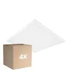 Mehrfachpackung 4x Ledvance LED Panel Comfort Aluminium Weiß 33W 4320lm - 840 Kaltweiß | 62.5x62.5cm - UGR < 19