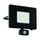 Eglo Wandleuchte Faedo 3 Aluminium Schwarz 53W 5800lm - 850 Kaltweiß | IP65 - Bewegungssensor